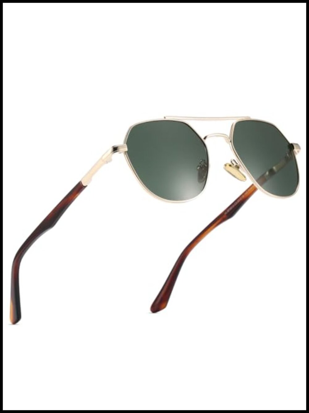 Polarized Aviator Sunglasses for Women UV400 Protection Metal Frame Acetate Arms
